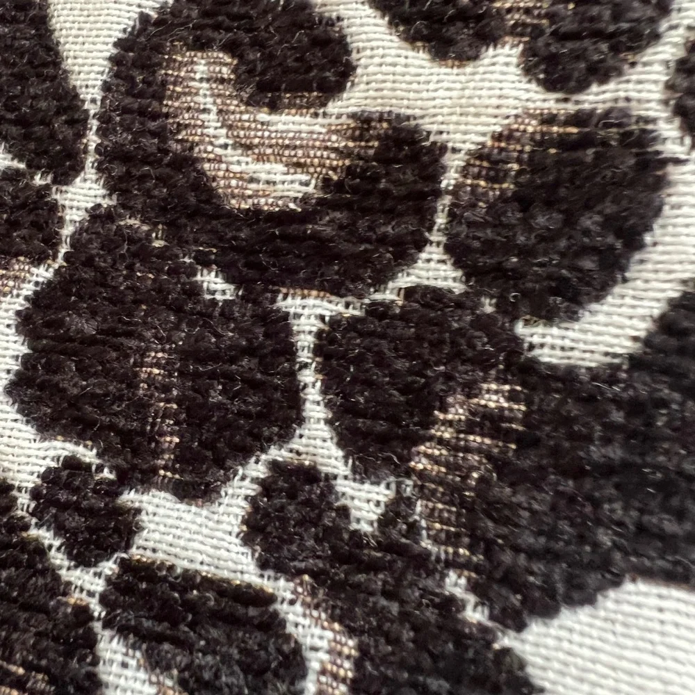 J Crew Jaquard Animal Print Pencil Skirt In Black & Brown Size 10
